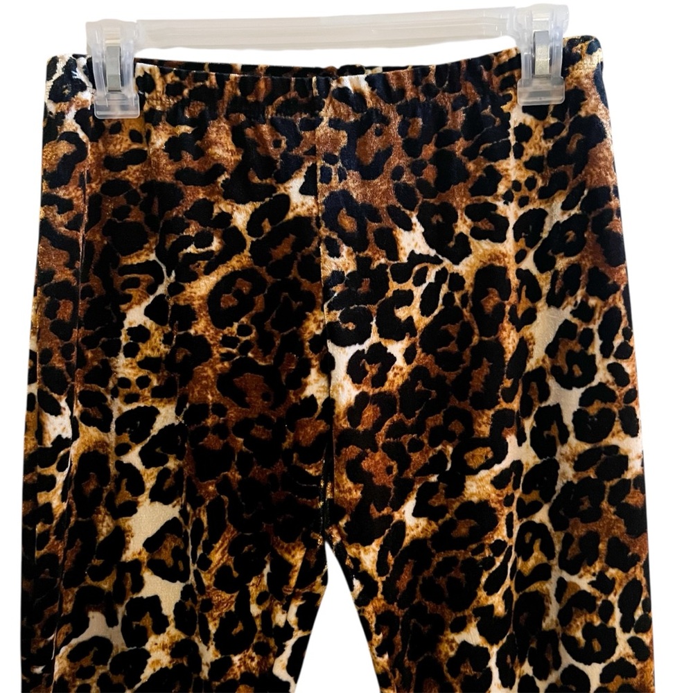 Women’s Leopard Print Velour Bell Bottoms - Picture 5 of 9
